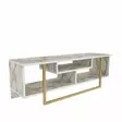 TV-bänk Hanah Home Asal 120 Vit Guld Spånskiva 120x35,2x40,2 cm - TV-bänkar - 8683743121823 - 6