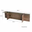 TV-bänk Hanah Home Escape TV Valnöt Spånskiva Härdat Glas 158x40x35 cm - TV-bänkar - 8683342979153 - 7