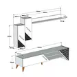 TV-bänk Hanah Home Beril Valnöt Spånskiva 180x40x37 cm - TV-bänkar - 8681875184273 - 5