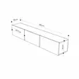 TV-bänk Hanah Home Francy 180 Safir Ek Antracit Spånskiva 180x30x30 cm - TV-bänkar - 8684283503193 - 7