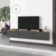 TV-bänk Hanah Home Francy 180 Safir Ek Antracit Spånskiva 180x30x30 cm - TV-bänkar - 8684283503193 - 2