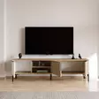 TV-bänk Hanah Home Tarz Vit Ek Spånskiva 180x49x33 cm - TV-bänkar - 8684283421183 - 3