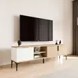 TV-bänk Hanah Home Tarz Vit Ek Spånskiva 180x49x33 cm - TV-bänkar - 8684283421183 - 4