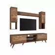 TV-bänk Hanah Home M27 Valnöt Spånskiva 180x48,6x35 cm - TV-bänkar - 8681875461923 - 6