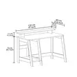 Skrivbord Hanah Home Study Desk Ek Spånskiva 120x73x60 cm - Skrivbord - 8684283338733 - 6