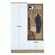 Hallmöbel Hanah Home P6 M11 2389 Valnöt Vit Spånskiva 119,6x182,8x37,5 cm - Hallskåp - 8683743323593 - 9