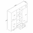 Garderob Hanah Home BA111 Valnöt Vit Spånskiva 210x210x51,5 cm - Garderober - 8683743323753 - 7