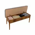 Bänk Hanah Home Vina Bench Soho Valnöt Spånskiva 110x46x40 cm - Bänkar - 8681875791303 - 5