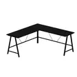 Skrivbord Hanah Home Team L Svart Spånskiva 180x76x60 cm - Skrivbord - 8684282258643 - 1