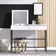 Sminkbord Hanah Home Amour Vit Spånskiva 100x74x50 cm - Toalettbord - 8683743536993 - 2