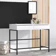 Sminkbord Hanah Home Amour Vit Spånskiva 100x74x50 cm - Toalettbord - 8683743536993 - 5