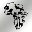 Väggdekor Metall Wallity African Black Metall 52x57 cm - Dekorationer, prydnadsföremål - 8683342111973 - 6