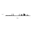 Väggdekor Metall Wallity Hamburg Skyline Svart Metall 120x11 cm - Dekorationer, prydnadsföremål - 8683342204293 - 6