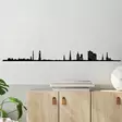 Väggdekor Metall Wallity Hamburg Skyline Svart Metall 120x11 cm - Dekorationer, prydnadsföremål - 8683342204293 - 2