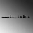 Väggdekor Metall Wallity Hamburg Skyline Svart Metall 120x11 cm - Dekorationer, prydnadsföremål - 8683342204293 - 5
