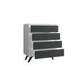 Byrå Hanah Home Suvera Vit Antracit Spånskiva 70x86x40 cm - Byråer och skåp - 8683743190263 - 4