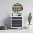 Byrå Hanah Home Suvera Vit Antracit Spånskiva 70x86x40 cm - Byråer och skåp - 8683743190263 - 2