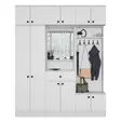 Hallmöbel Hanah Home EA104 Vit Spånskiva 179,6x226,4x37,5 cm - Hallskåp - 8683743764563 - 1