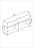Konsolbord Hanah Home Lord Vit Silver Spånskiva 150x80x30 cm - Byråer och skåp - 8684282484103 - 4