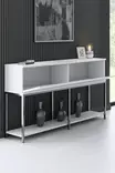 Konsolbord Hanah Home Lord Vit Silver Spånskiva 150x80x30 cm - Byråer och skåp - 8684282484103 - 3