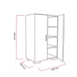 Skoskåp Hanah Home Mada4 Ayak Vit Spånskiva 60x94x35 cm - Skoskåp - 8681181980743 - 1