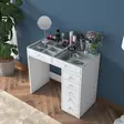 Sminkbord Hanah Home BJ107 Vit Spånskiva 90x79,8x44,5 cm - Toalettbord - 8683742031673 - 2
