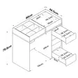Sminkbord Hanah Home BJ107 Vit Spånskiva 90x79,8x44,5 cm - Toalettbord - 8683742031673 - 9