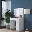Sminkbord Hanah Home BJ115 Vit Spånskiva 90x153,4x44,5 cm - Toalettbord - 8684282480723 - 4