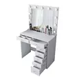 Sminkbord Hanah Home BJ115 Vit Spånskiva 90x153,4x44,5 cm - Toalettbord - 8684282480723 - 8