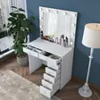 Sminkbord Hanah Home BJ115 Vit Spånskiva 90x153,4x44,5 cm - Toalettbord - 8684282480723 - 2