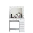 Sminkbord Hanah Home BJ115 Vit Spånskiva 90x153,4x44,5 cm - Toalettbord - 8684282480723 - 1