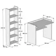 Skrivbord Hanah Home Karma Vit Spånskiva 90x80x58 cm 48,6x160x22 cm - Skrivbord - 8681875808223 - 4