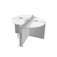 Soffbord Hanah Home Dolunay Vit Spånskiva 70x51,8x38 cm 70x47,5x35 cm - Soffbord - 8684282548553 - 8