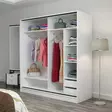 Garderob Hanah Home Kale Vit Spånskiva 180x190x52 cm - Garderober - 8683742562153 - 7