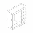 Garderob Hanah Home Kale Vit Spånskiva 180x190x52 cm - Garderober - 8683742562153 - 8