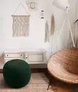 Pouf Aberto Design Fluffy Grön Akryl 40x40x45 cm - Möbler - 8683342532723 - 2