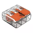 Wago vipuliitin 3-napainen 0.5-6 mm² 8 kpl - Läpinäkyvä, kaikille johdintyypeille - Kopplingsdosor och kontakter - 4066966001693 - 1