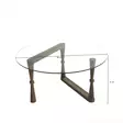 Soffbord Hanah Home S301 Valnöt Massivt Trä Härdat Glas 80x41x80 cm - Soffor - 8682870558533 - 1
