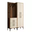Hallmöbel Hanah Home Berlin BA Valnöt Cream Spånskiva 120x200x35 cm - Hallskåp - 8683342170253 - 1