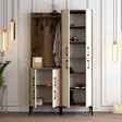 Hallmöbel Hanah Home Berlin BA Valnöt Cream Spånskiva 120x200x35 cm - Hallskåp - 8683342170253 - 4