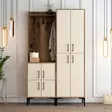 Hallmöbel Hanah Home Berlin BA Valnöt Cream Spånskiva 120x200x35 cm - Hallskåp - 8683342170253 - 2