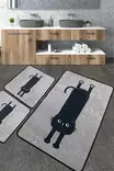 Badrumsmatta Set Mijölnir Flerfärgad 100% Polyester Antibakteriell Halkfri 50x60 cm & 60x100 cm - Badrumsmattor och våtrumsmattor - 8683342801713 - 2