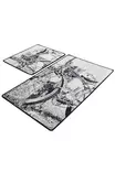 Badrumsmatta Set Mijölnir Flerfärgad 100% Polyester Antibakteriell Halkfri Maskintvättbar 50x60 cm & 60x100 cm - Badrumsmattor och våtrumsmattor - 8681875588613 - 1