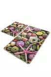 Badrumsmatta Set Mijölnir Flerfärgad 100% Polyester Antibakteriell Halkfri 50x60 cm & 60x100 cm - Badrumsmattor och våtrumsmattor - 8681875898033 - 1