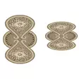 Badrumsmatta Set Mijölnir Krämvit 100% Polyester Halkfri Antibakteriell Maskintvättbar 50x60 cm & 60x100 cm - Badrumsmattor och våtrumsmattor - 8682870987913 - 1