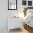 Sängbord Hanah Home Andaz Vit Spånskiva 60x58,6x42,1 cm - Nattduksbord - 8681875455243 - 2
