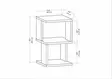 Sängbord Hanah Home Carter Antracit Ek Spånskiva 29,6x29,6x49,4 cm - Nattduksbord - 8683743120253 - 6