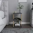 Sängbord Hanah Home Carter Antracit Ek Spånskiva 29,6x29,6x49,4 cm - Nattduksbord - 8683743120253 - 2