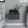 Sängbord, antracit, hållbart, kompakt, praktiskt - Bord - 8683743119943 - 2