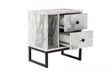Sängbord Nordure Glimmer Freesia Marmormönster Svart Spånskiva 45,2x50x29,5 cm - Nattduksbord - 8684283112203 - 7